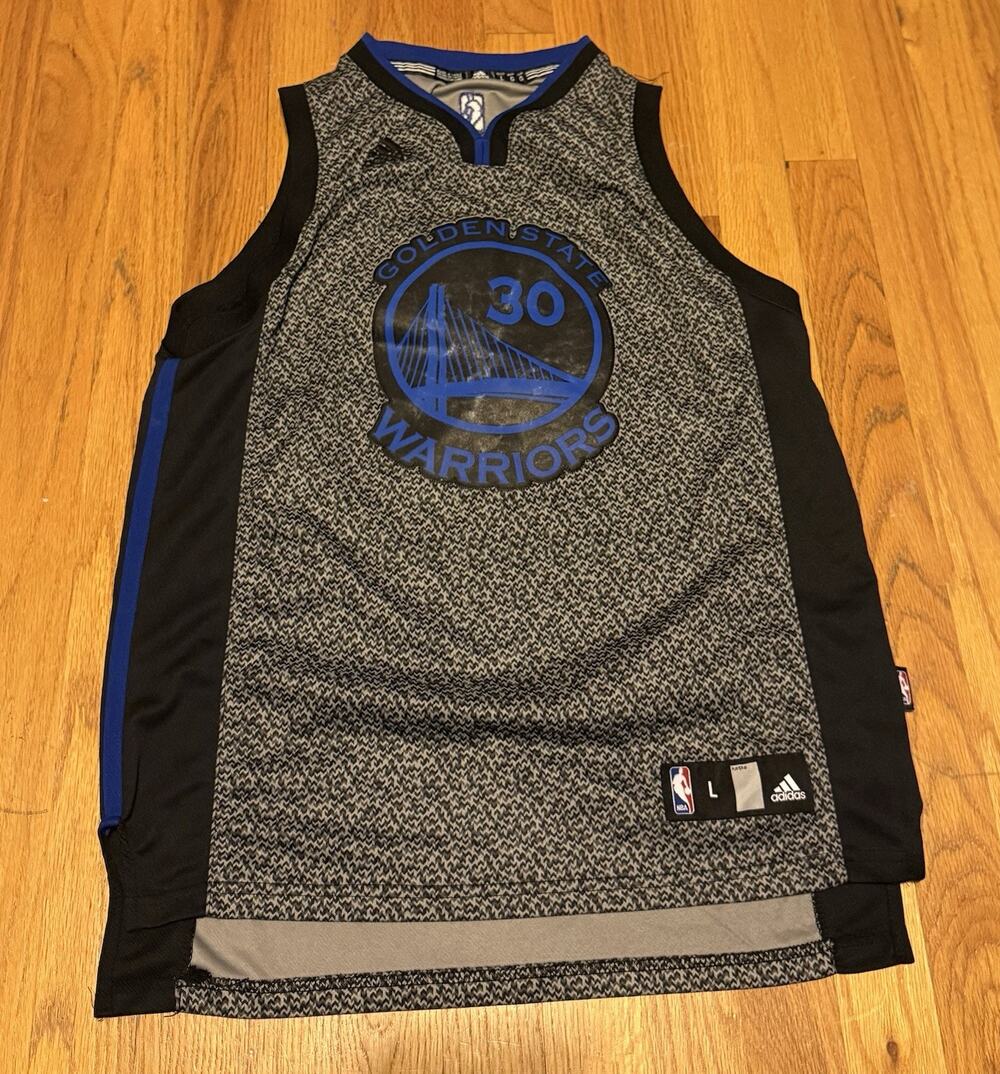 Adidas Golden State Warriors 2012 Stephen Curry #30 NBA Jersey Sz Youth Large
